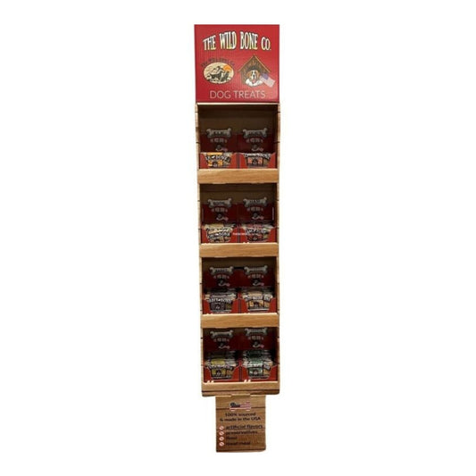 The Wild Bone Co. Jerky Style Dog Treats Display Assorted 192 Pc