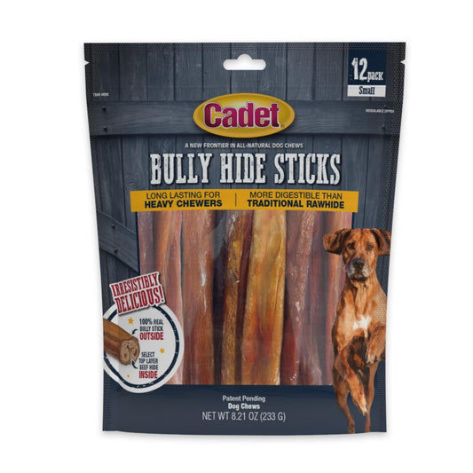 Cadet Bully Hide Sticks All-Natural Dog Chews Small Stick, 1ea/12 ct