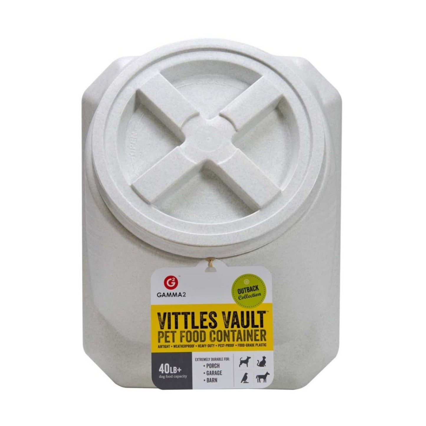 Vittles Vault Outback Stackable Pet Food Container White 1ea/40 lb