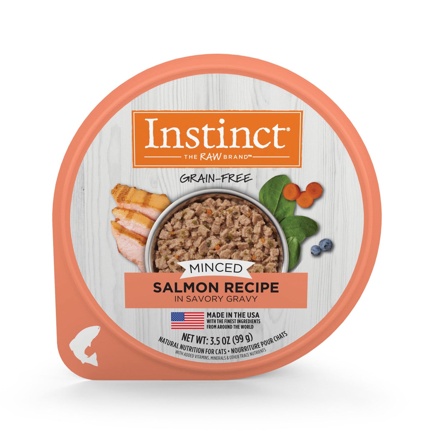 Natures Variety Instinct Cat Cup Minced Salmon 3.5oz. (Case of 12)