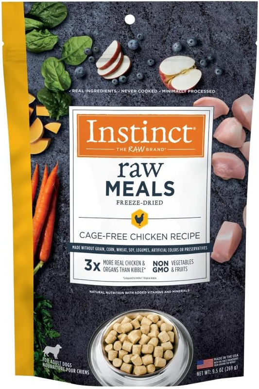 Natures Variety Dog Instinct Raw Meal Freezedried Chicken Cagefree 9.5oz