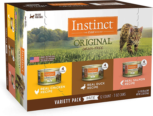 Natures Variety Instinct Can Cat Original Variety Pack 3oz. (Case of 12)