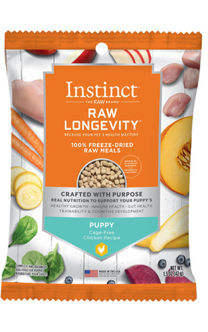 Natures Variety Raw Longevity D Freeze Dried Meals   9.5oz. Puppy Chicken