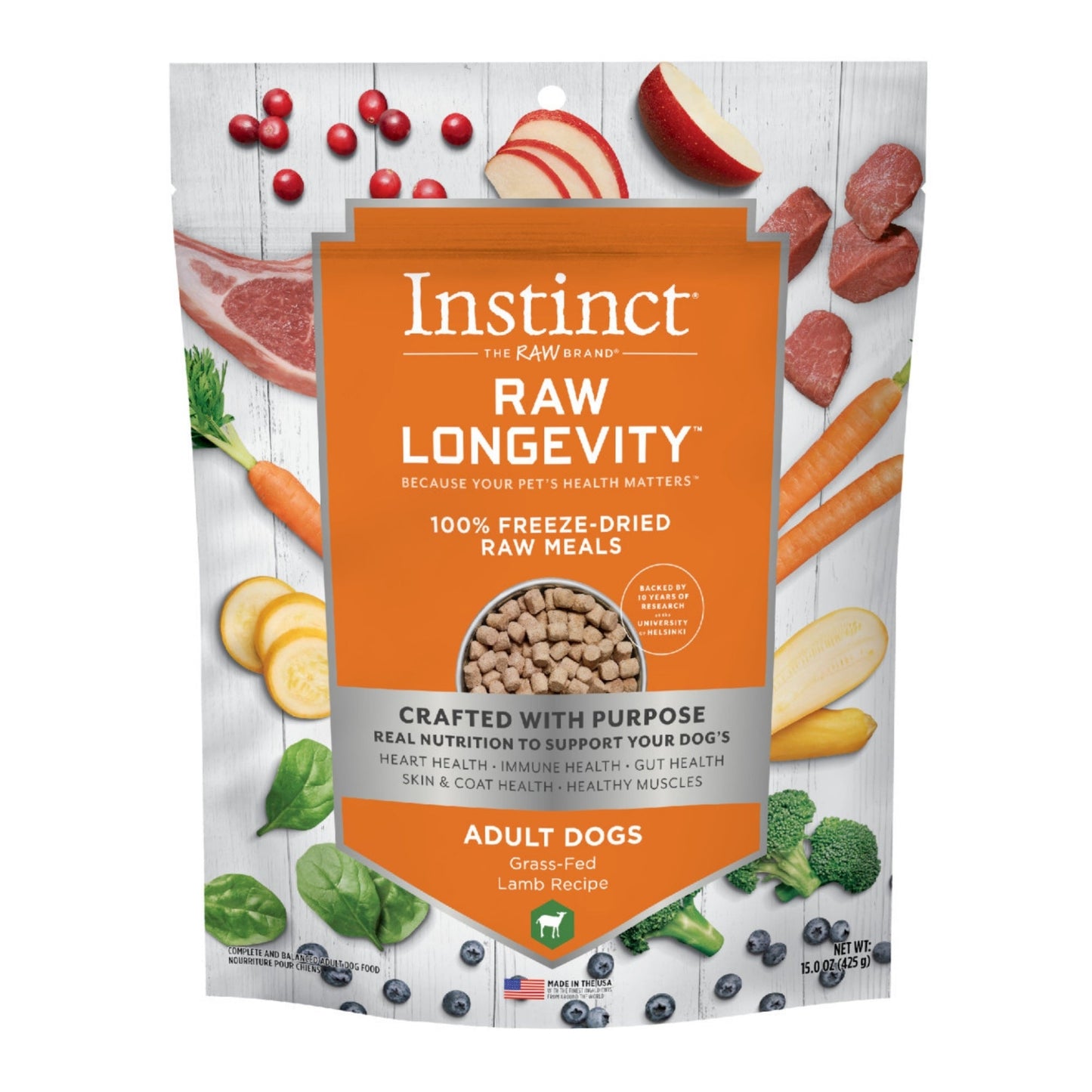 Natures Variety Raw Longevity Dog Freeze-dried 15oz. Lamb Bites