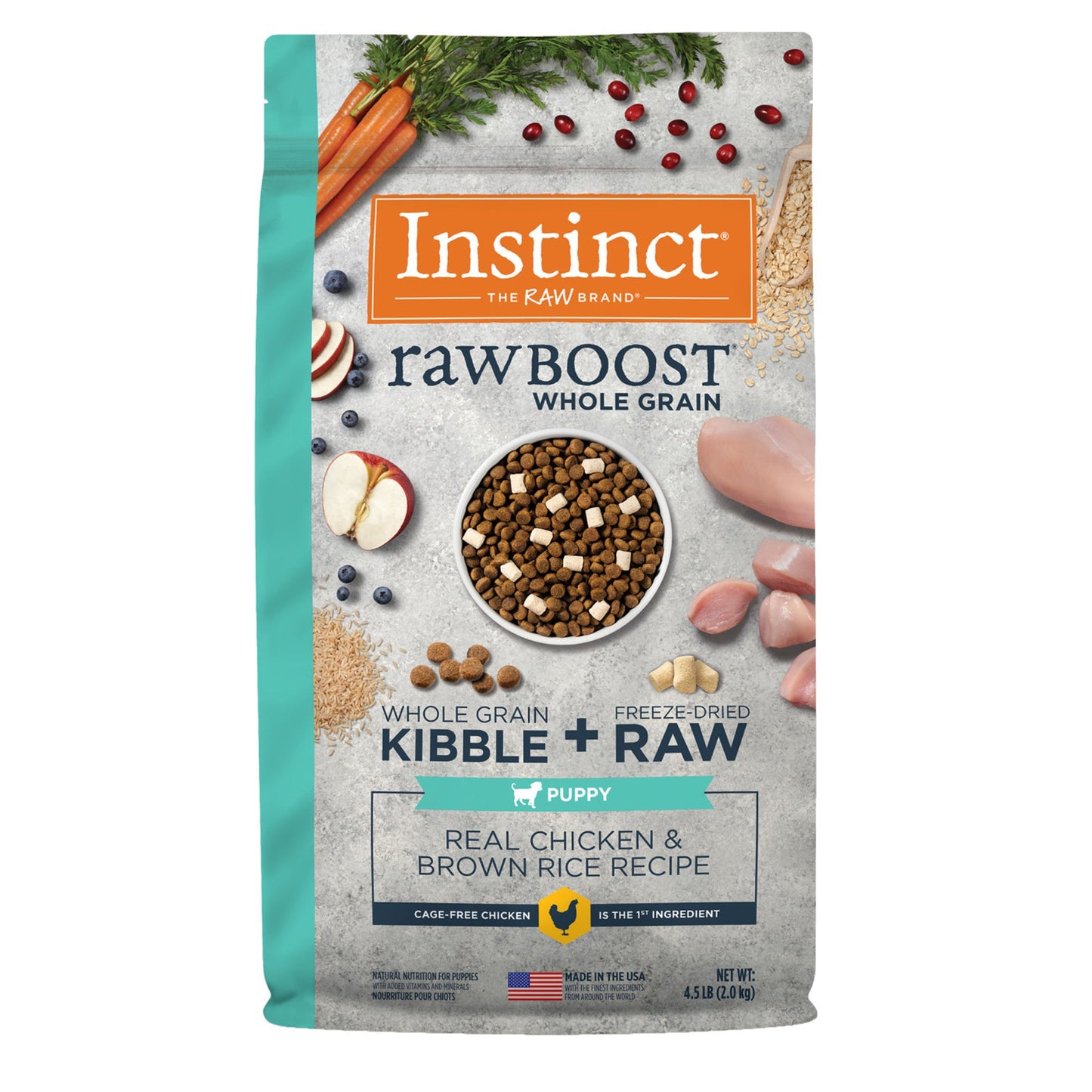 Natures Variety Puppy Instinct Raw Boost Wholegrain Chicken Brown Rice 4.5Lb