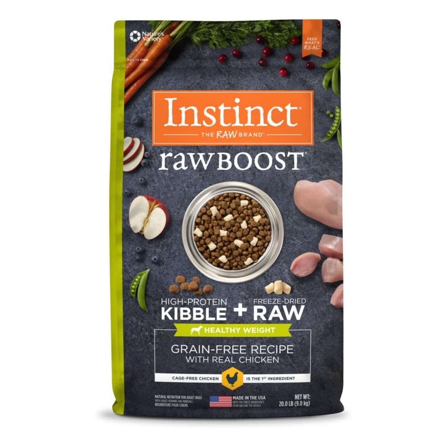 Natures Variety Instinct Dog Raw Boost Healthy Weight Chicken 20Lb Grainfree