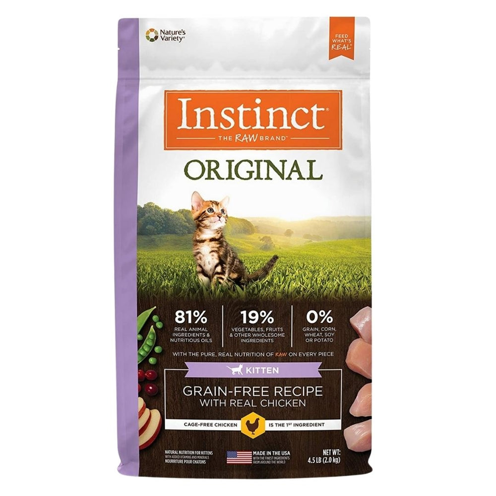 Natures Variety Instinct Cat Original Kitten Chicken 4.5Lb Grain free