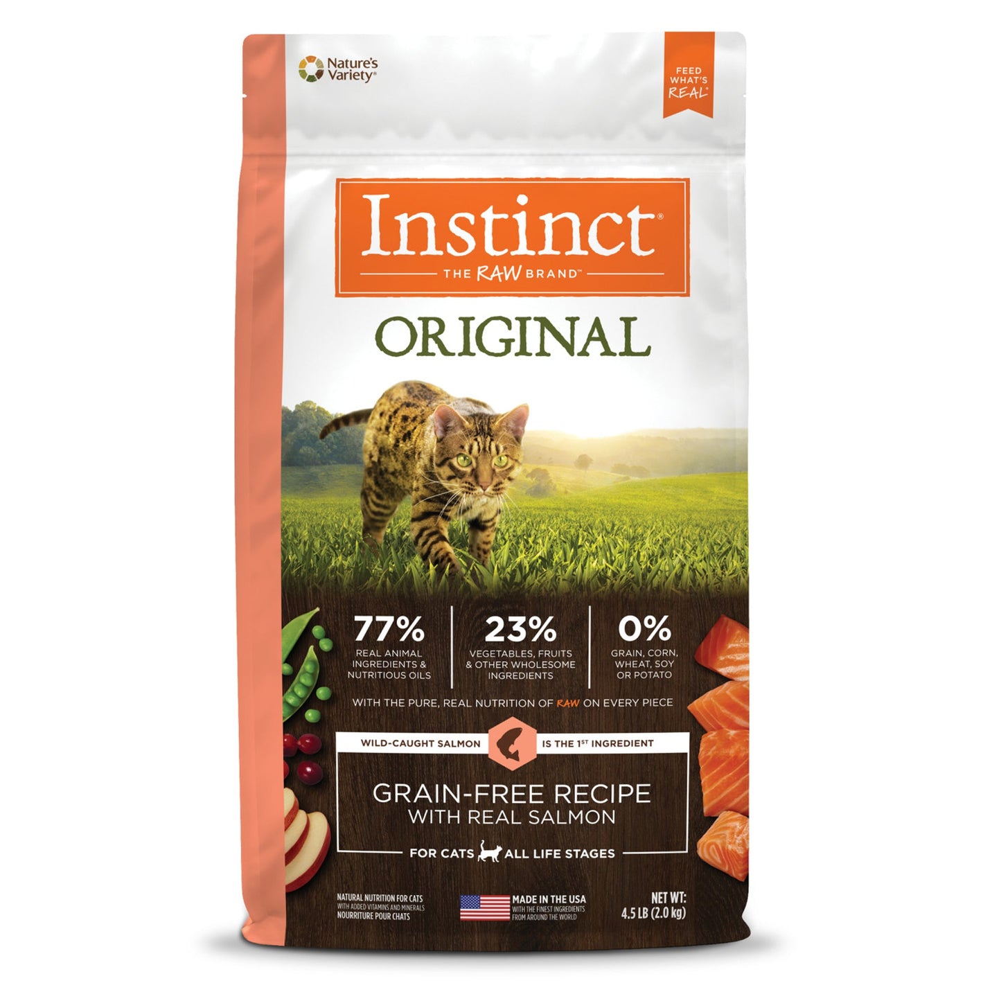 Natures Variety Instinct Cat Original Salmon 4.5Lb  Grain free