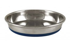 OurPets Premium Rubber Bonded Stainless Steel Cat Bowl Silver 1ea/12 oz