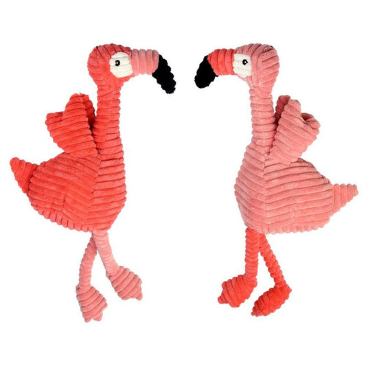 Multipet Pet Envy Corduroy Flamingos Dog Toy Assorted 1ea/17 in