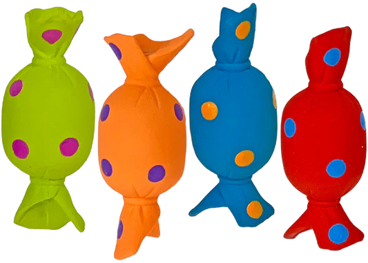 Multipet Latex Candy with Squeaker Dog Toy Assorted 1ea/3 in