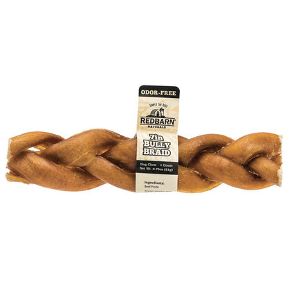 Redbarn Pet Products Odor-Free Braided Bully Stick Dog Chew 20ea/7 in, 20 ct