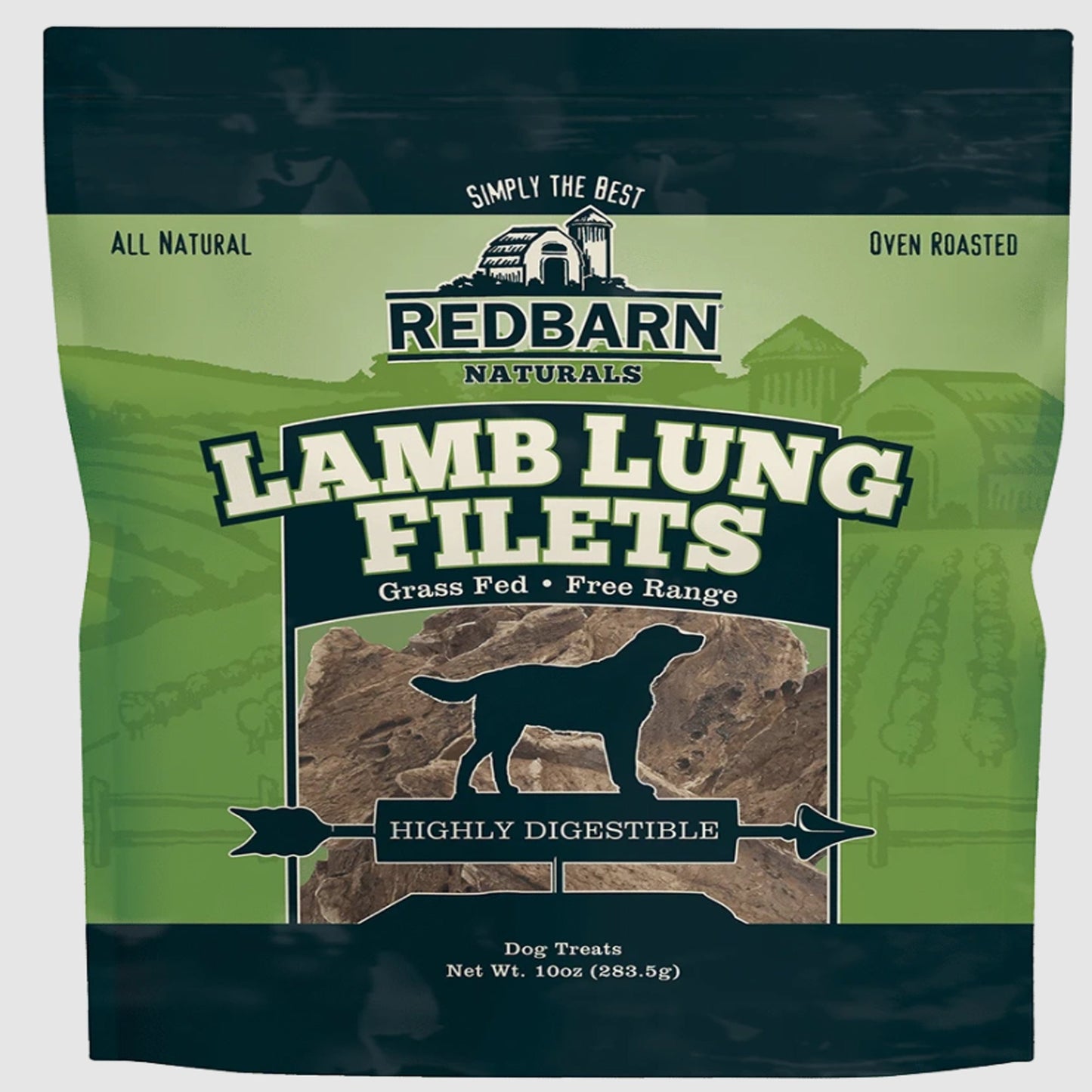 Redbarn Dog Grain Free Lamb Lung Filet 10oz.