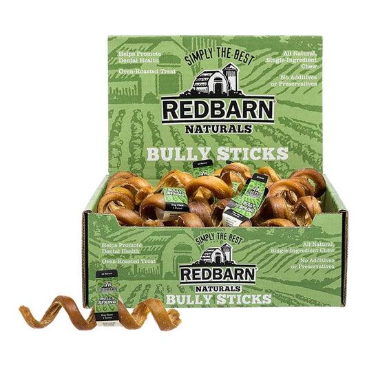 Redbarn Pet Products Bully Springs Dog Treat 25ea/25 ct, 6 in