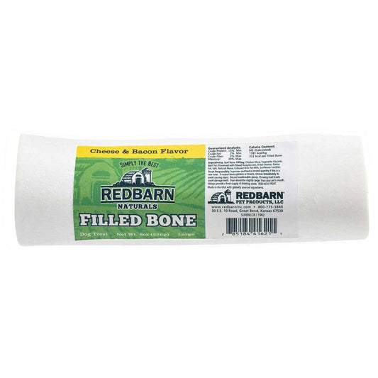 Redbarn Pet Products Naturals Filled Bone Dog Treat Cheese & Bacon 15ea/LG, 15 ct