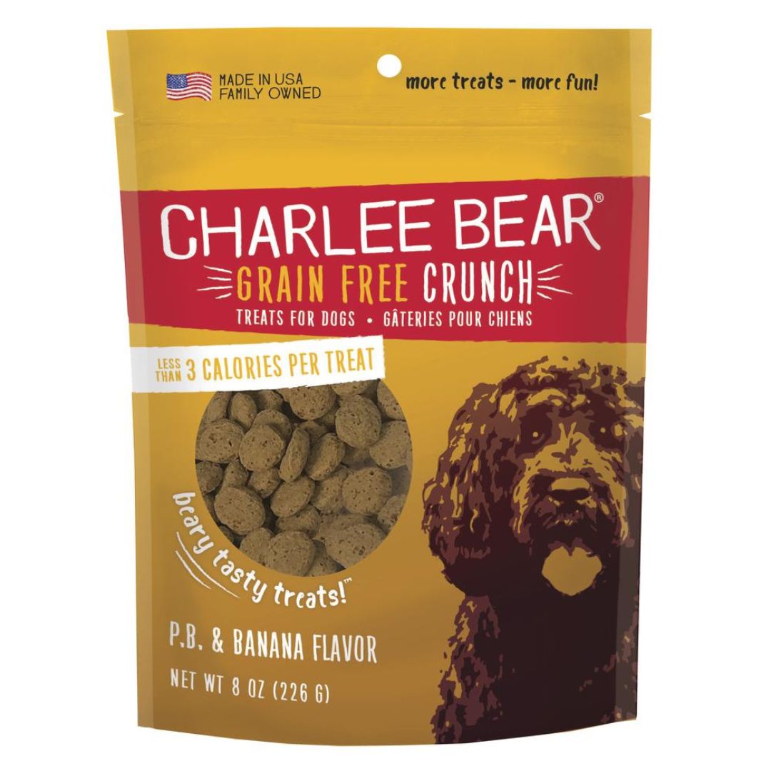 Charlee Bear Dog Crunch Grain Free Peanut Butter & Banana 8Oz