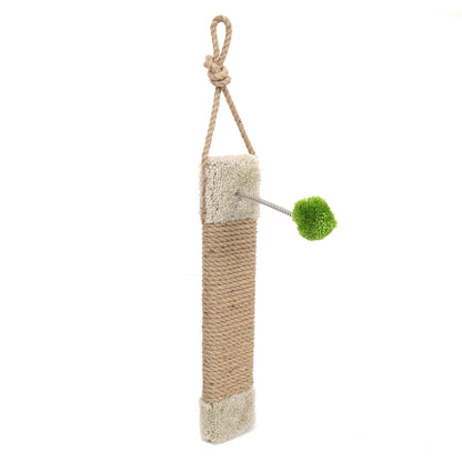 Ware Kitty Door Hanger Cat Scratcher with Toy 4.75 x 1.75 x 29in.