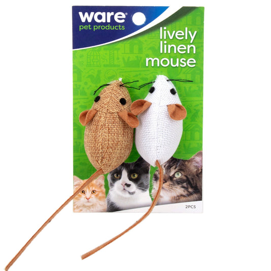 Ware Lively Linen Mouse Cat Toy