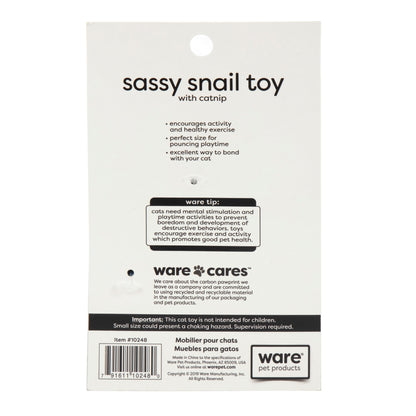 Ware Sassy Snail Cat Toy