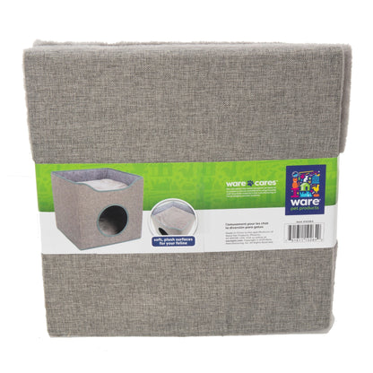 Ware Kit-E-Cube Cat Hideout & Lounge Gray 15.25 x 15.25 x 15in.