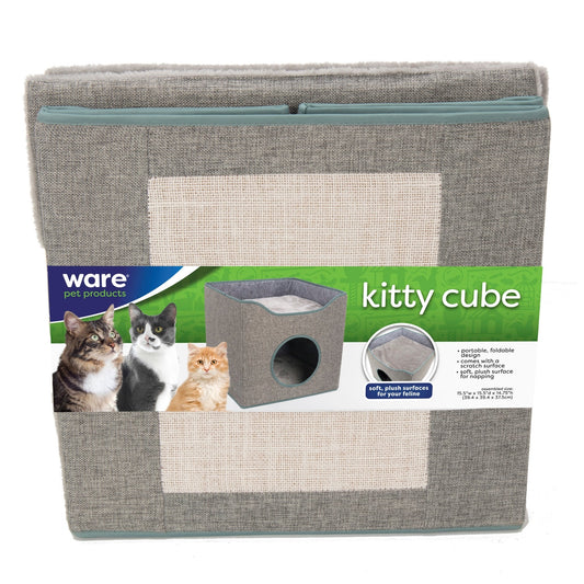 Ware Kit-E-Cube Cat Hideout & Lounge Gray 15.25 x 15.25 x 15in.