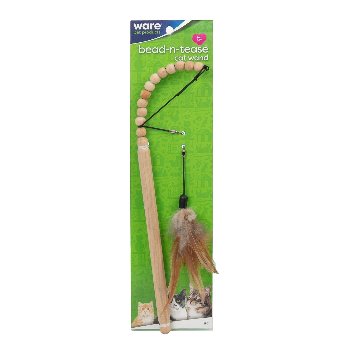 Ware Bead-N-Tease Wood Wand Cat Toy