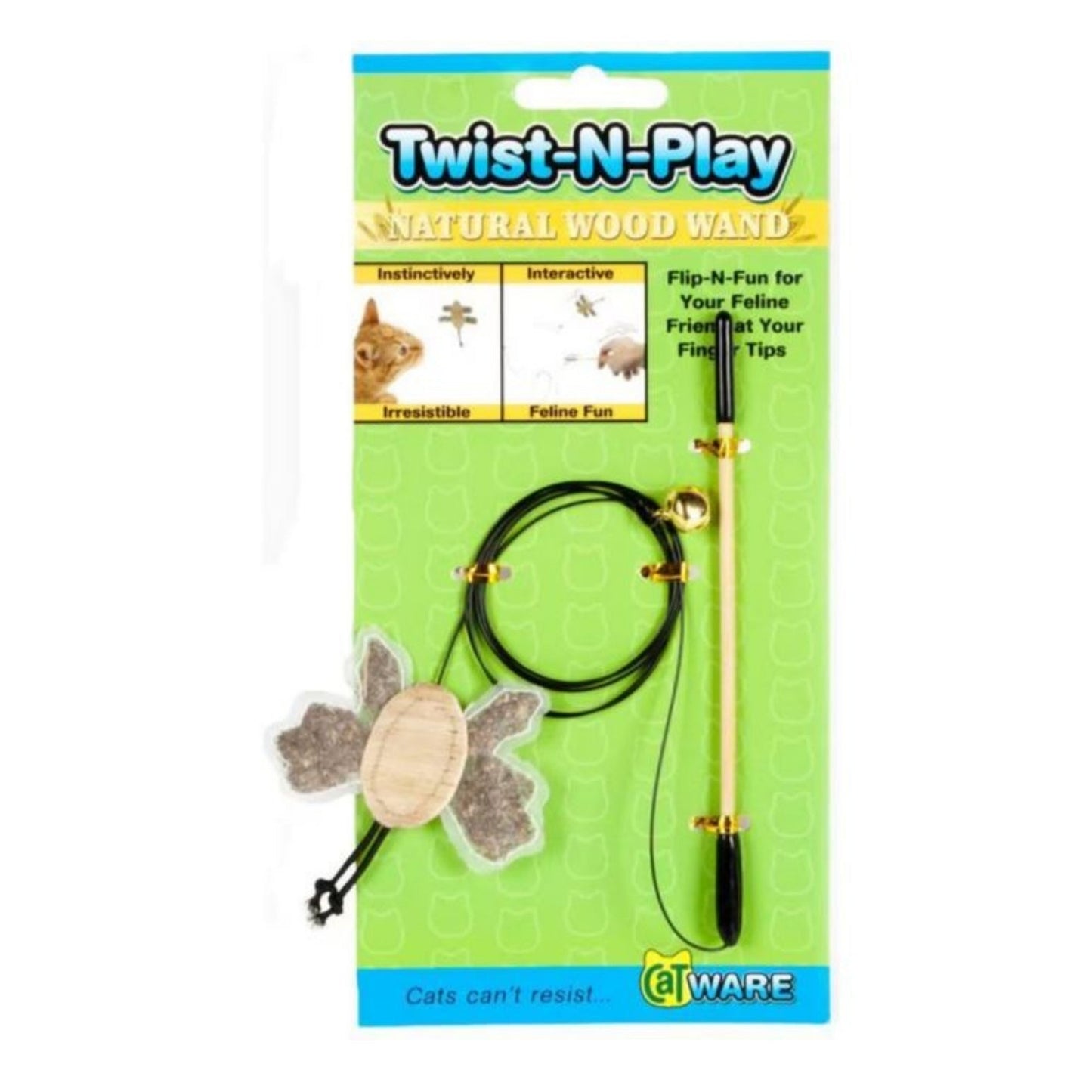 Ware Twist-N-Play Wood Teaser Wand Cat Toy