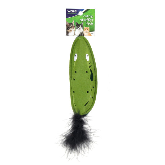 Ware Catnip Stuffer Fish Green