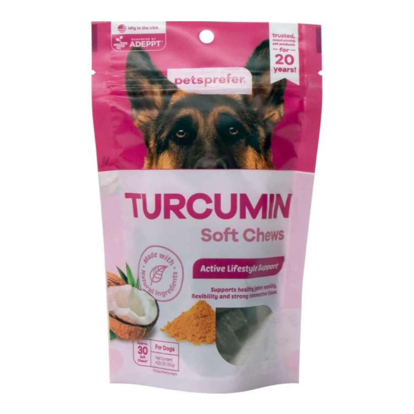 Pets Prefer Turcumin Soft Chews for Dogs 30 count