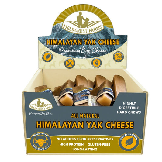 Fieldcrest Farms Himalayan Yak Cheese Dog Chew Display 24ea/XL