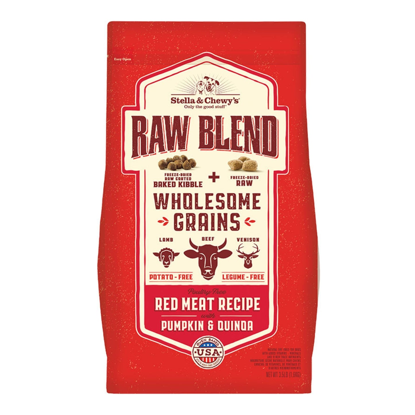 Stella & Chewy's Dog Raw Blend Wholesome Red Meat 3.5Lb