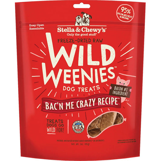 Stella And Chewys Dog Freeze-Dried Weenie Bacon 3oz.