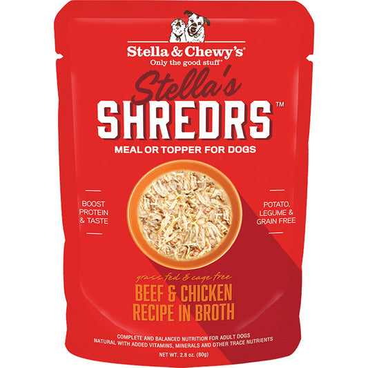 Stella and Chewys Dog Shredrs Beef And Chicken 2.8oz. (Case of 24)