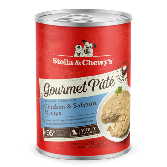 Stella And Chewys Dog Gourmet Pate Puppy Chicken And Salmon 12.5oz. (Case of 12)