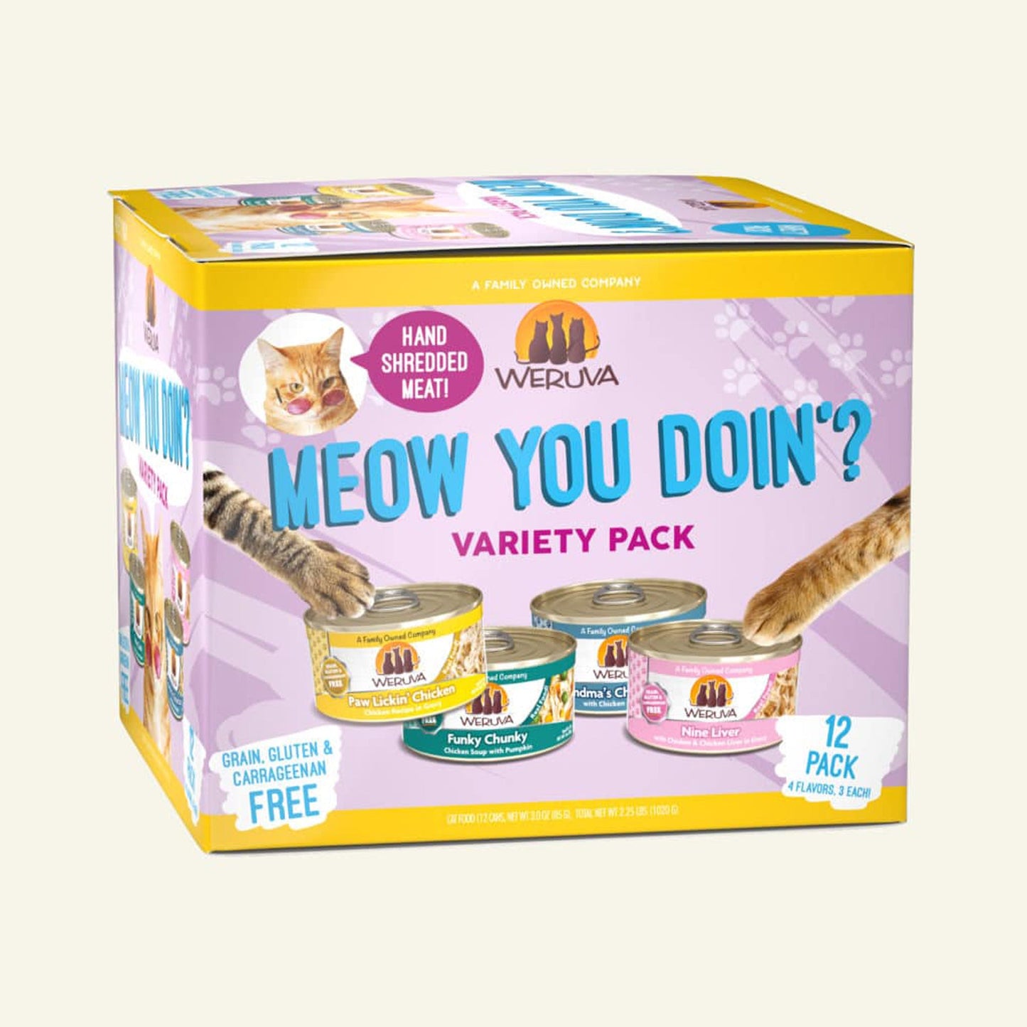 Weruva Cat Meow You Doin Variety Pack 3oz. (Case of 12)