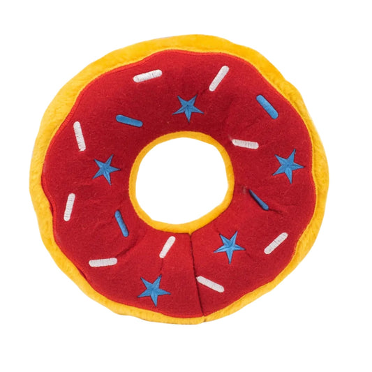 Zippypaws Donut Americana  Jumbo Red/White/Blue