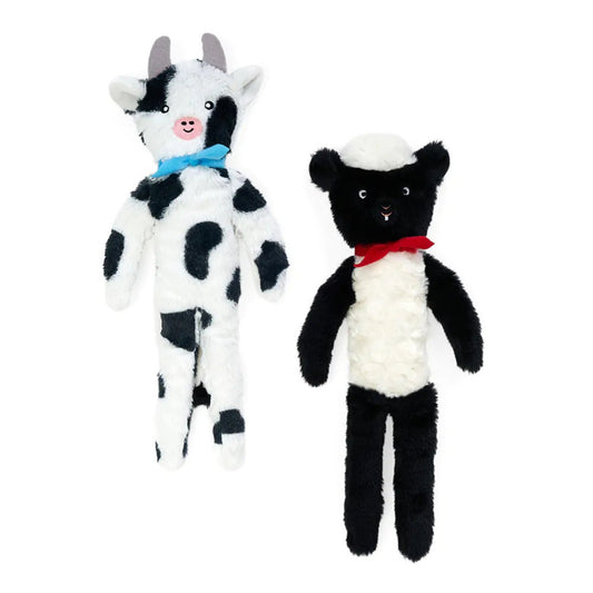 Zippypaws Fluffy Peltz Sheep And Cow