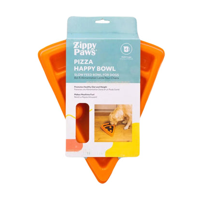 Zippypaws Happy Bowl Slow Feeder Pizza Orange Medium