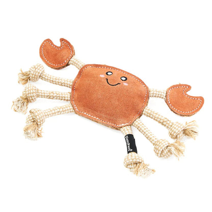 Zippypaws Ecozippy Suede & Rope Buddies Crab