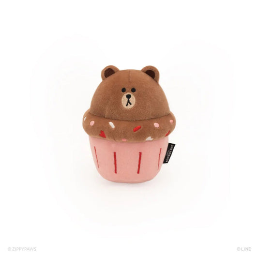 Zippypaws Line Friends Nomnomz Cupcake Brown Medium