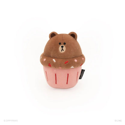 Zippypaws Line Friends Nomnomz Cupcake Brown Medium