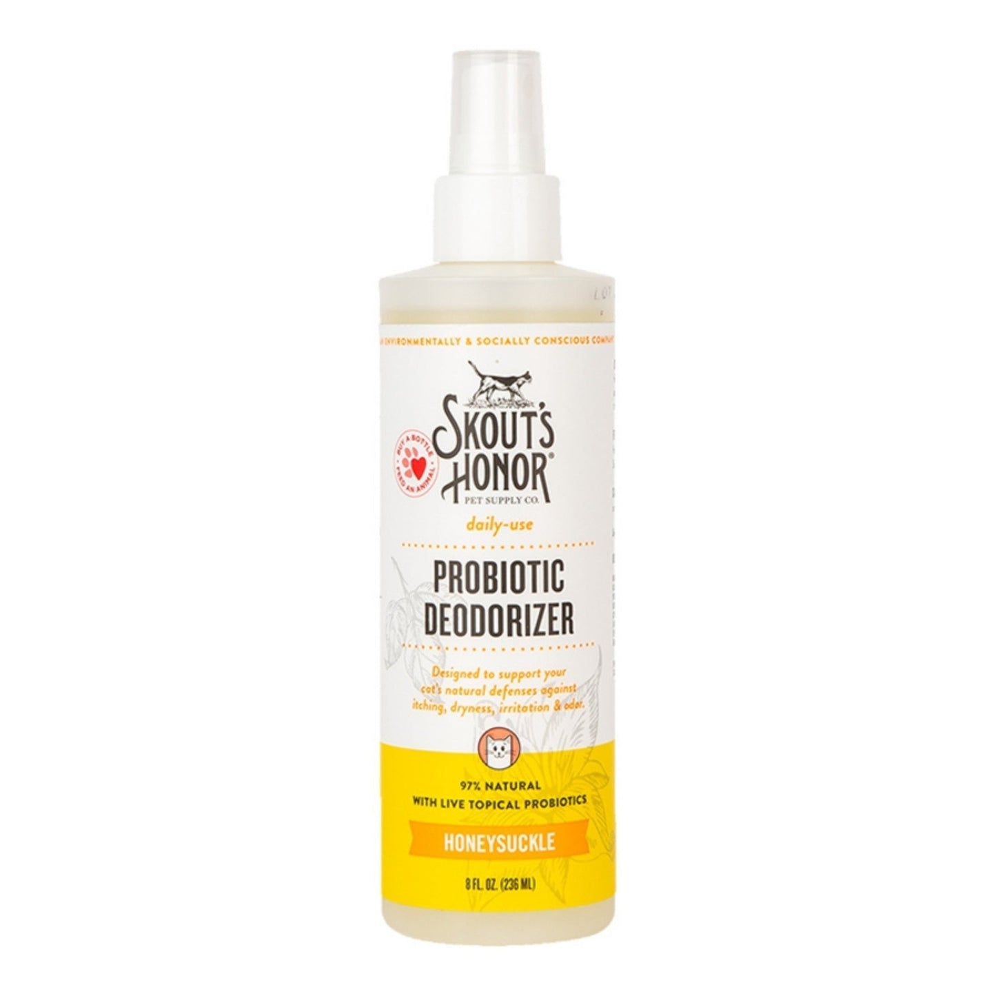 Skouts Honor Cat Probiotic Deodorizer Honeysuckle 8oz.