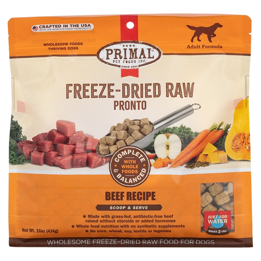 Primal Dog Freeze-Dried Pronto Beef 16oz.