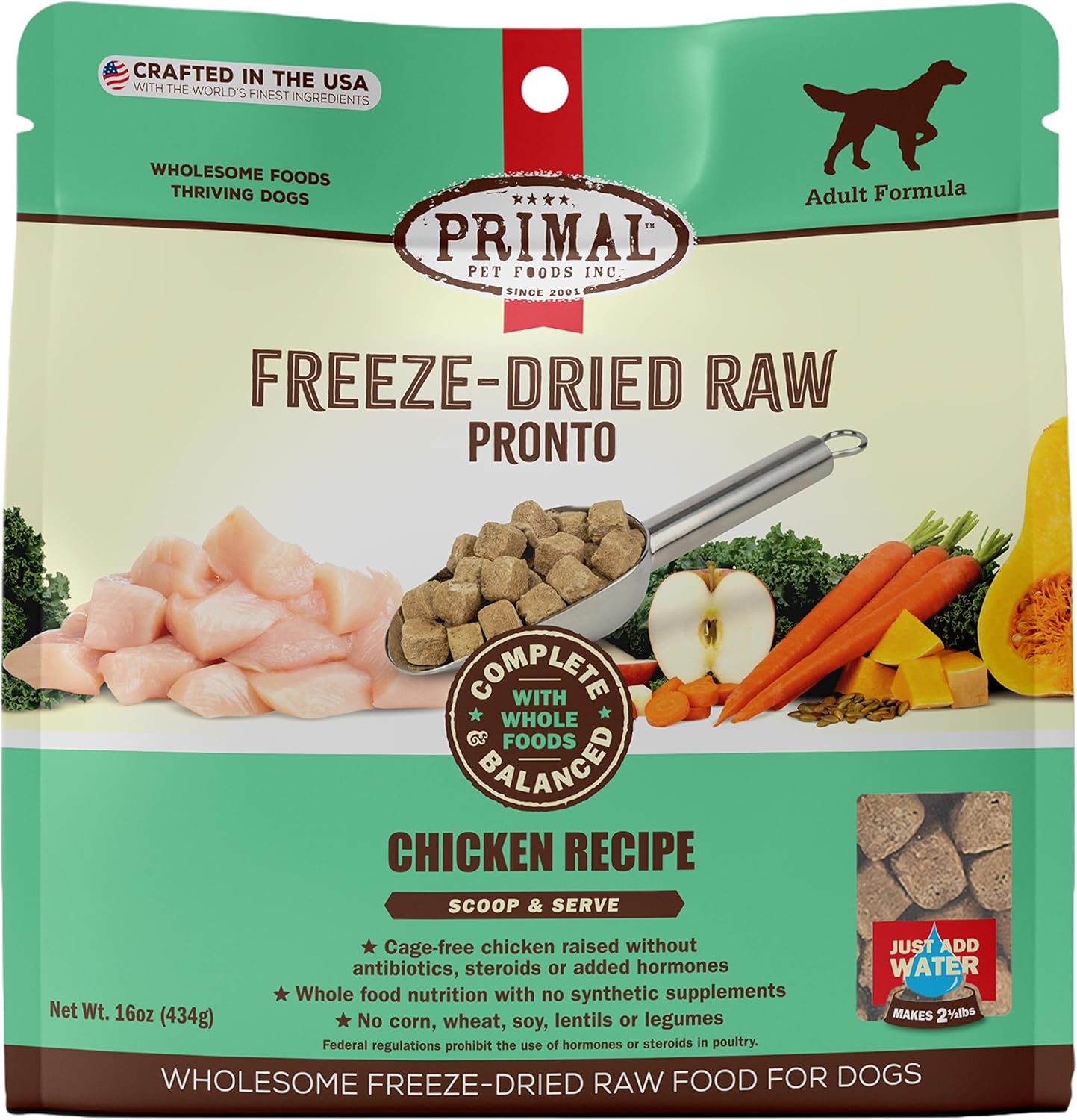 Primal Dog Freeze-Dried Pronto Chicken 16oz.