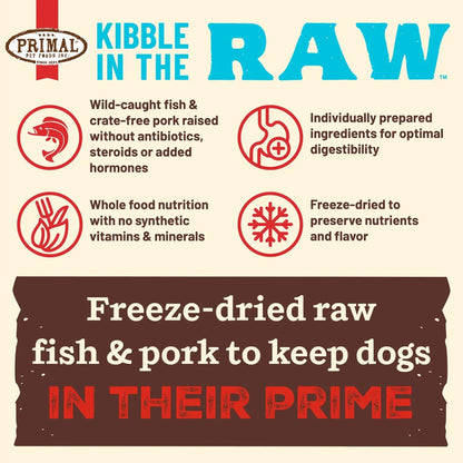 Primal Dog Freeze-Dried Kibble In The Raw Fish 9Lb