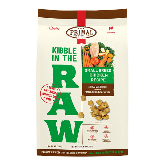 Primal Dog Freeze-Dried Kibble In The Raw Small Breed 4Lb