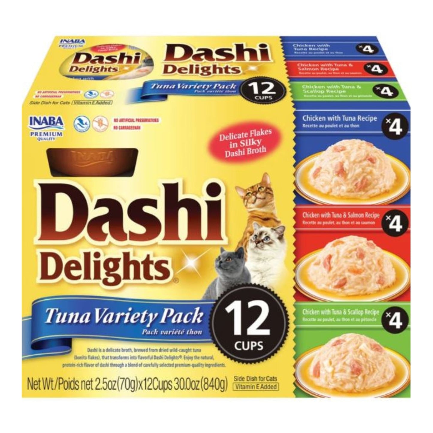 Inaba Dashi Delights Flakes In Broth Variety Pack Tuna 30oz.-12 Pk