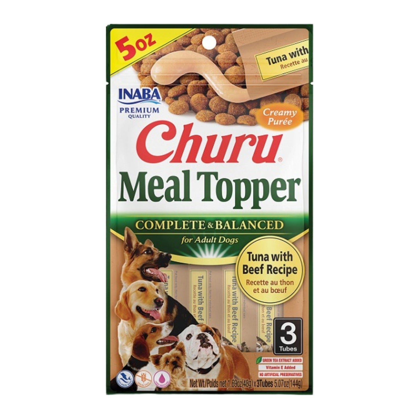 Inaba Churu Meal Topper D 5.07oz./6 Tuna Beef