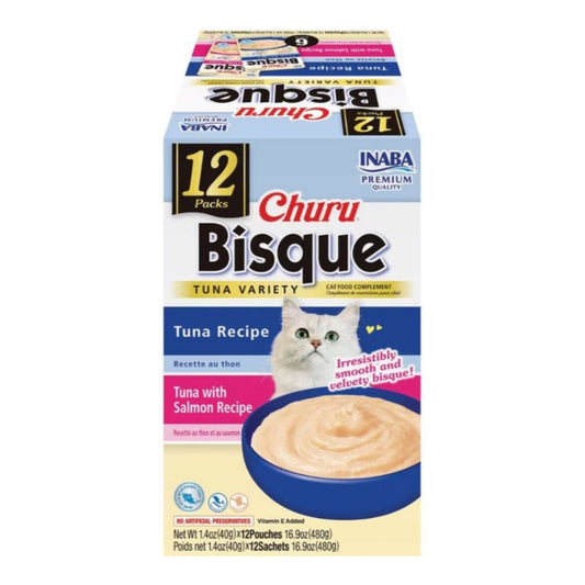 Inaba Churu Bisque Variety Pack Tuna 16.8oz.-12 Pk