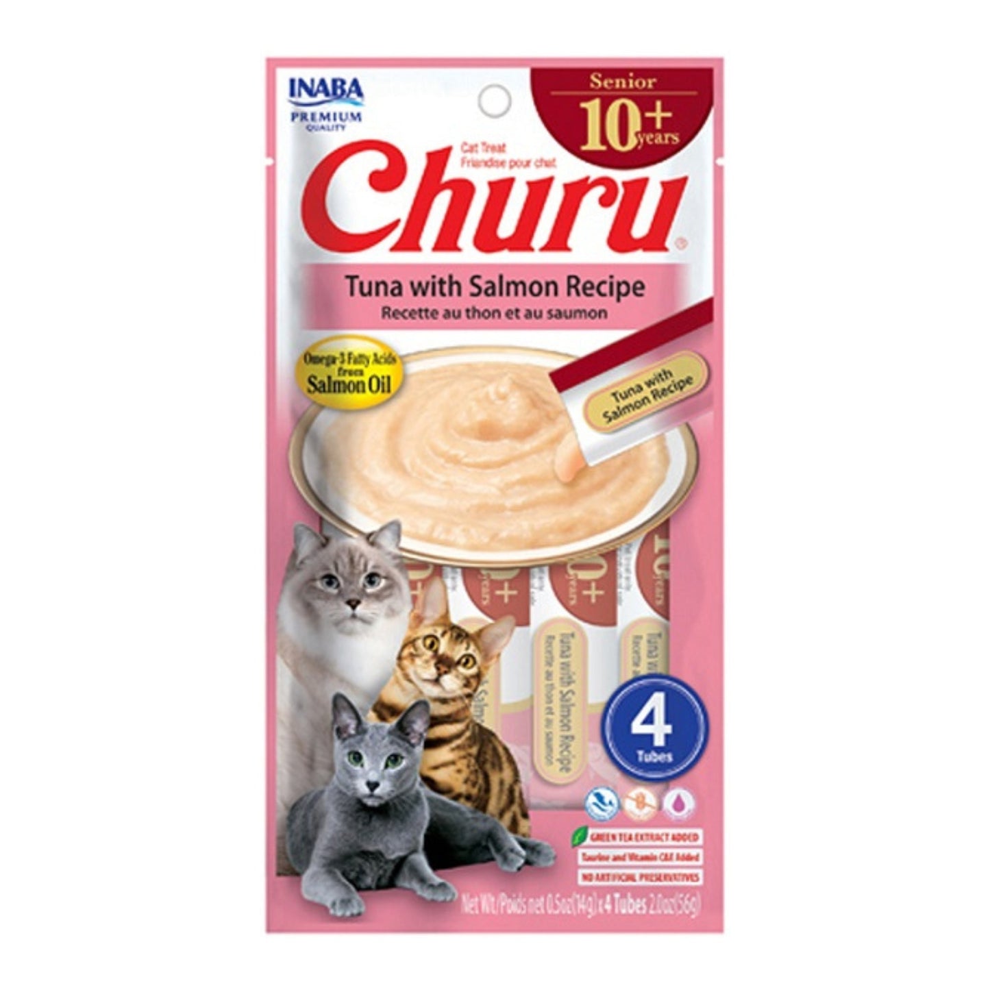 Inaba Churu Cat 2oz. Senior 10+ Tuna Salmon